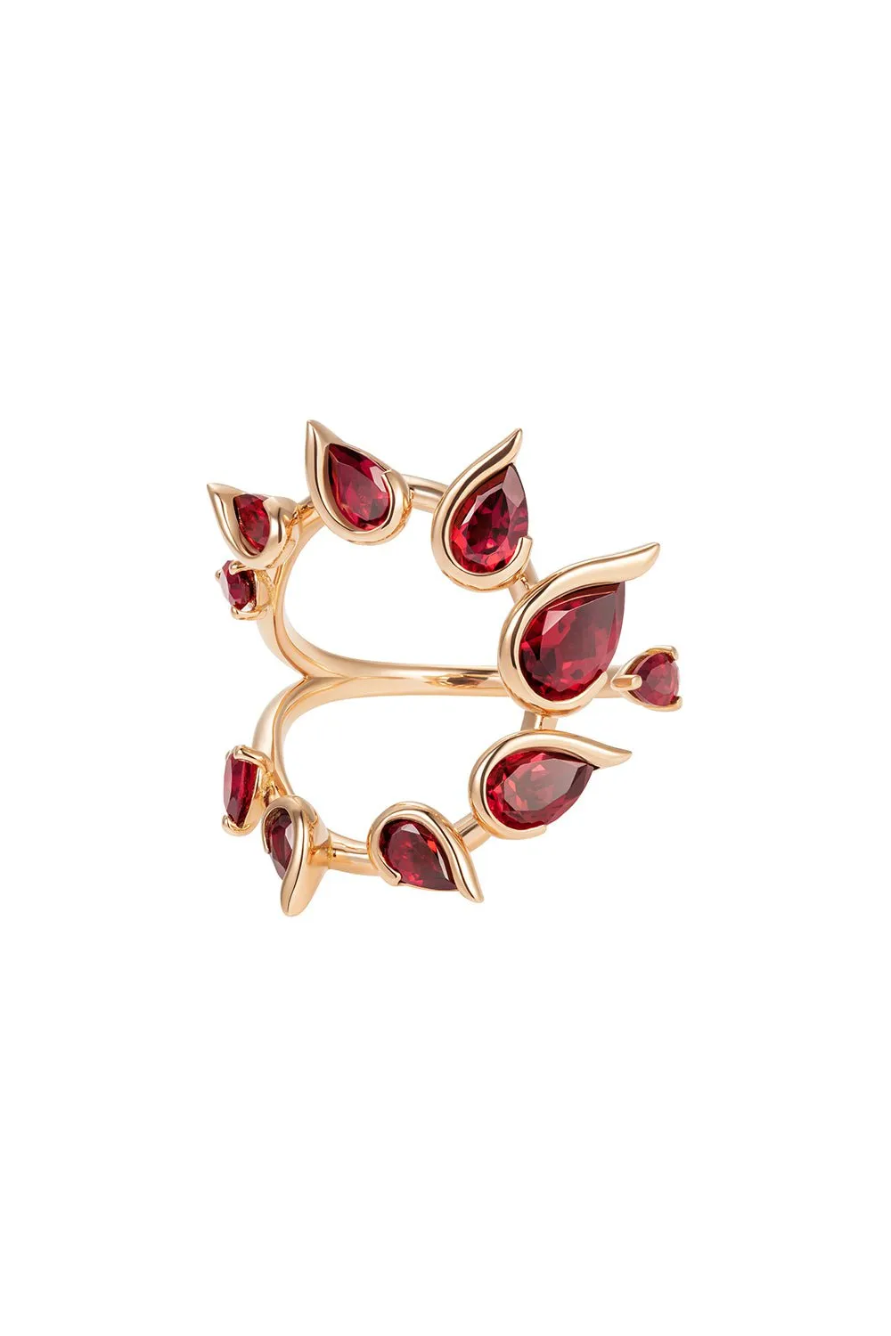 Flicker Open Garnet Ring