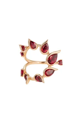 Flicker Open Garnet Ring
