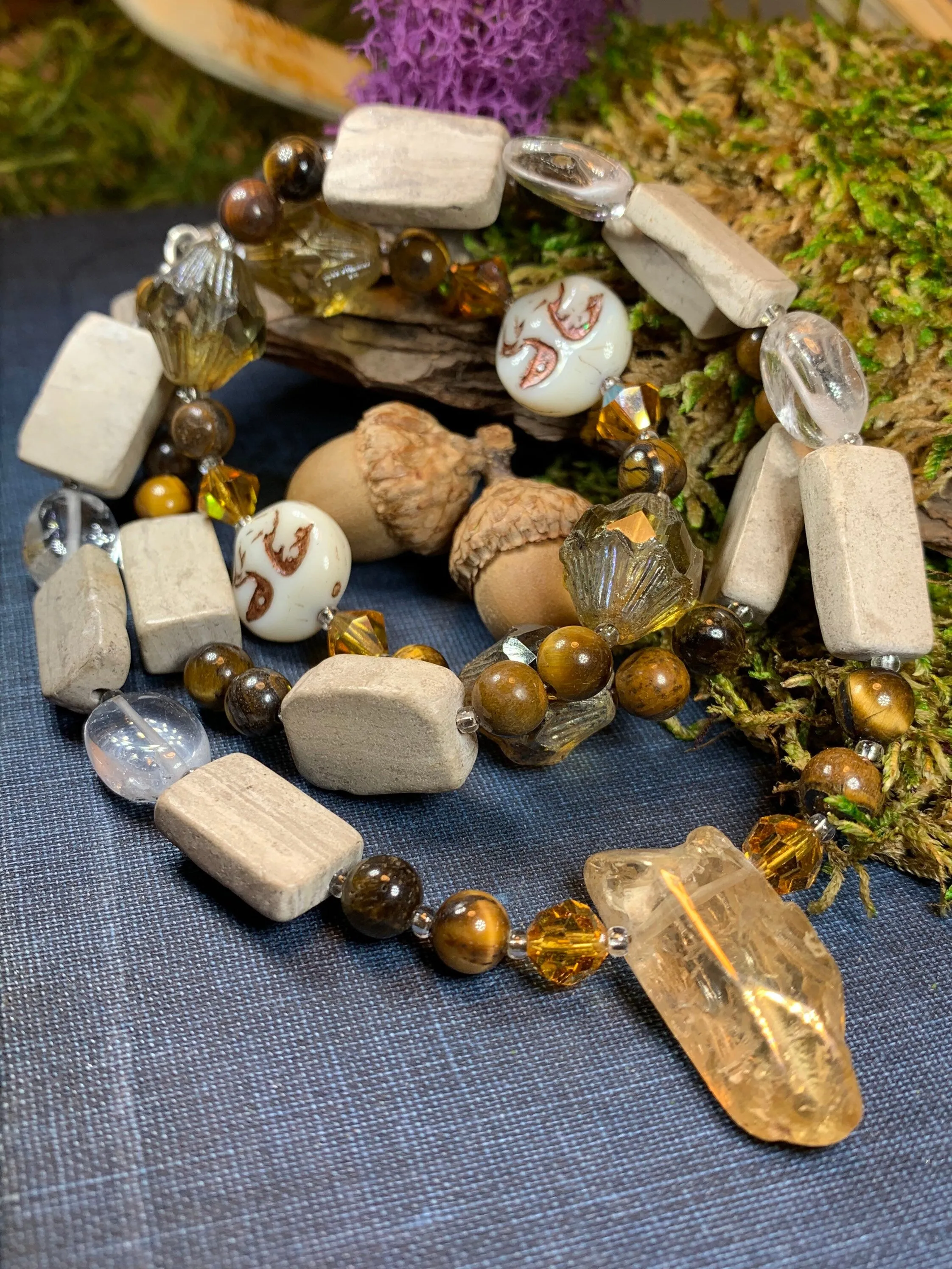 Forest Dawn Quartz Crystal Necklace