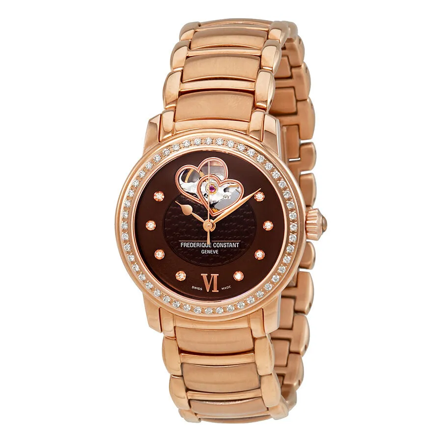 Frederique Constant Double Heart Beat Brown Dial Automatic Ladies FC-310CDHB2PD4B
