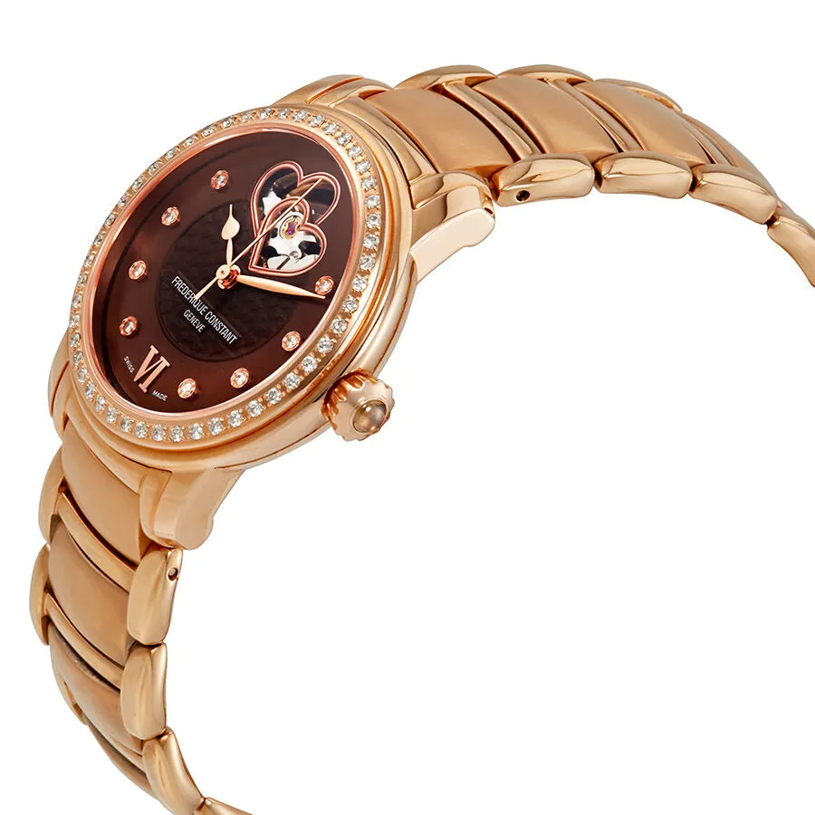Frederique Constant Double Heart Beat Brown Dial Automatic Ladies FC-310CDHB2PD4B