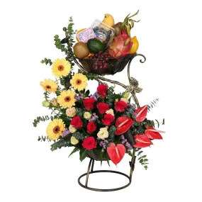 Fruits & Flowers Get Well in Fruit Stand | FF160