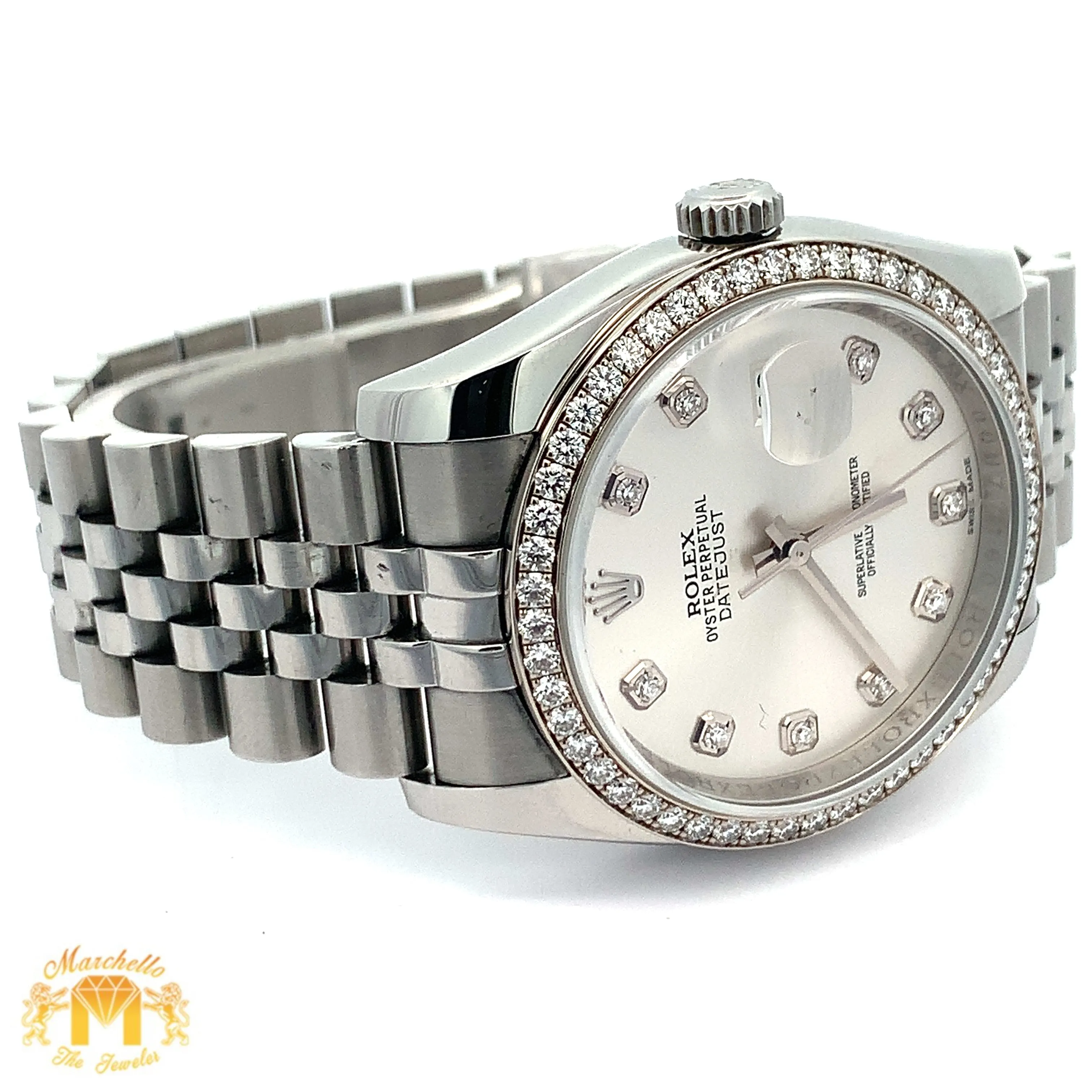 Full Factory 36mm Rolex Watch with Stainless Steel Jubilee Bracelet