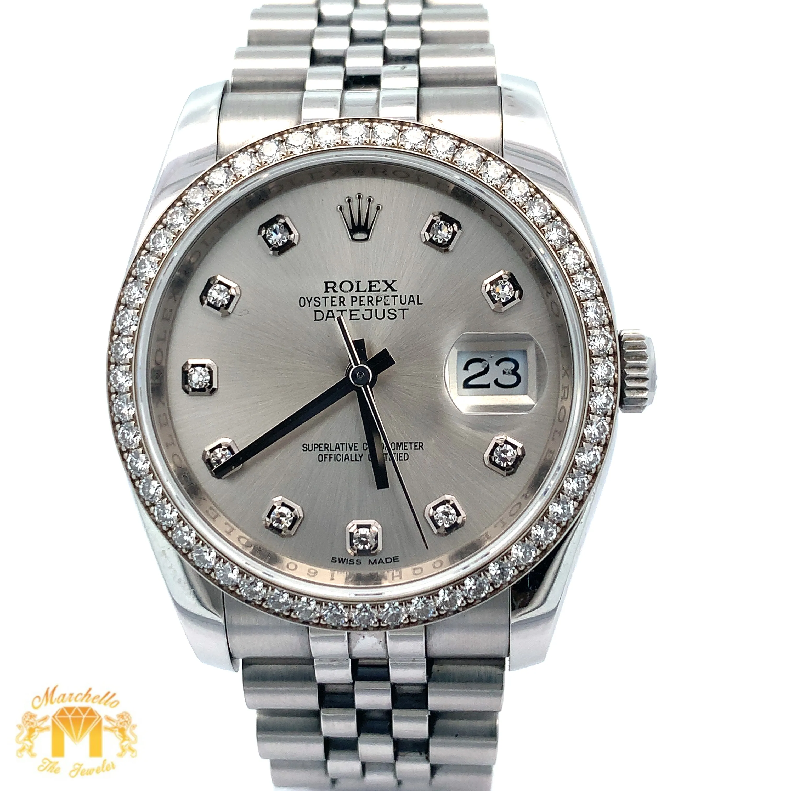Full Factory 36mm Rolex Watch with Stainless Steel Jubilee Bracelet