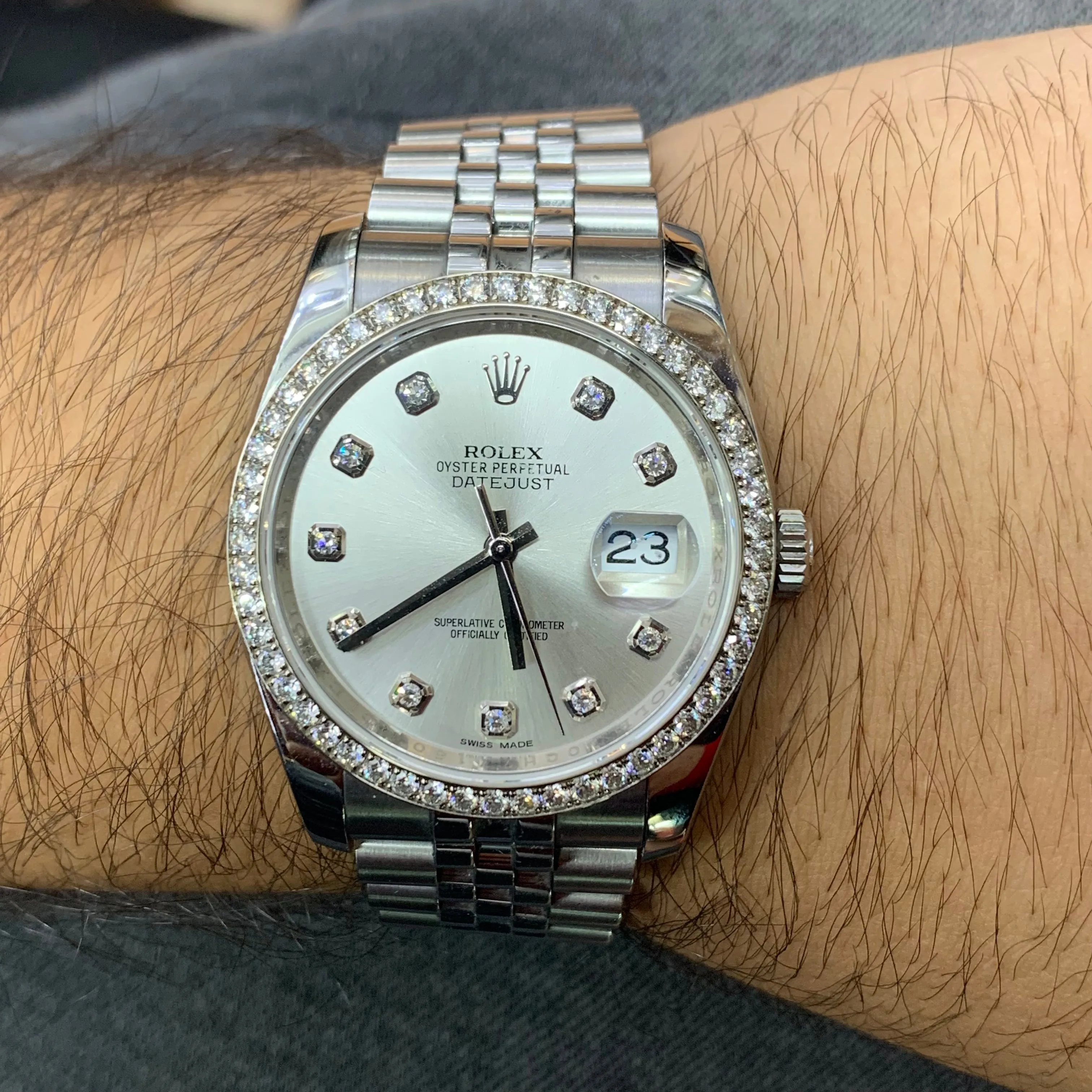 Full Factory 36mm Rolex Watch with Stainless Steel Jubilee Bracelet