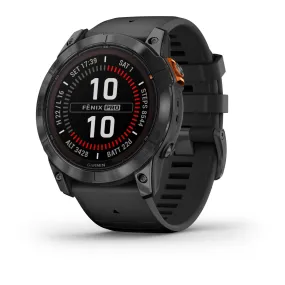 Garmin fenix® 7X Pro Solar Edition Slate Grey Stainless Steel with Black Band