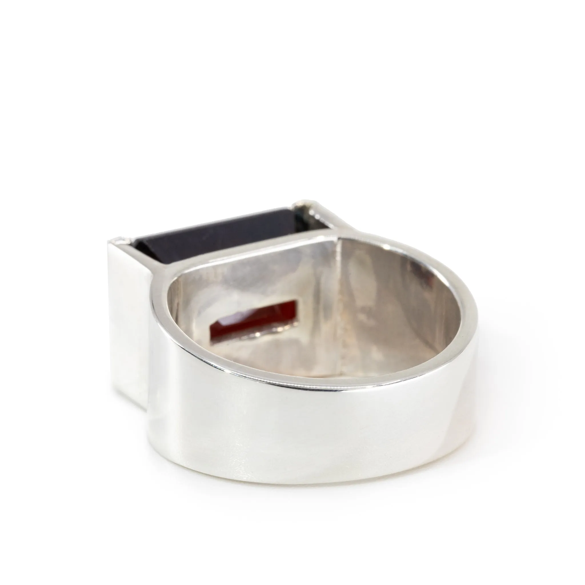 Garnet 7.88 Carat Sterling Silver Handcrafted Gemstone Ring