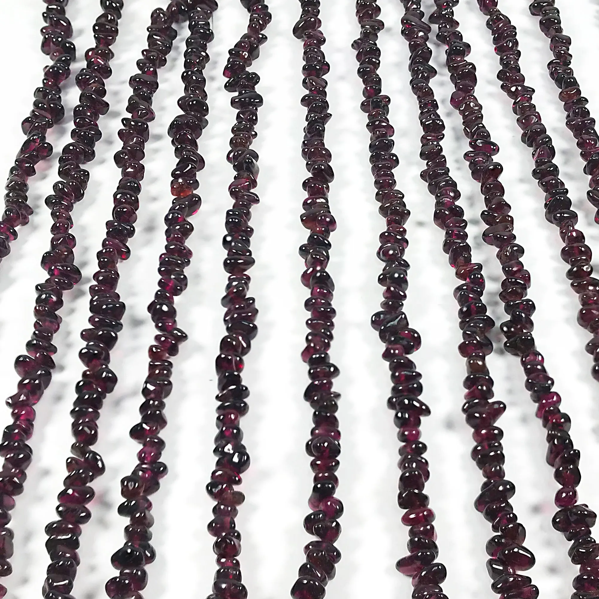 Garnet Gemstone Chips Necklace
