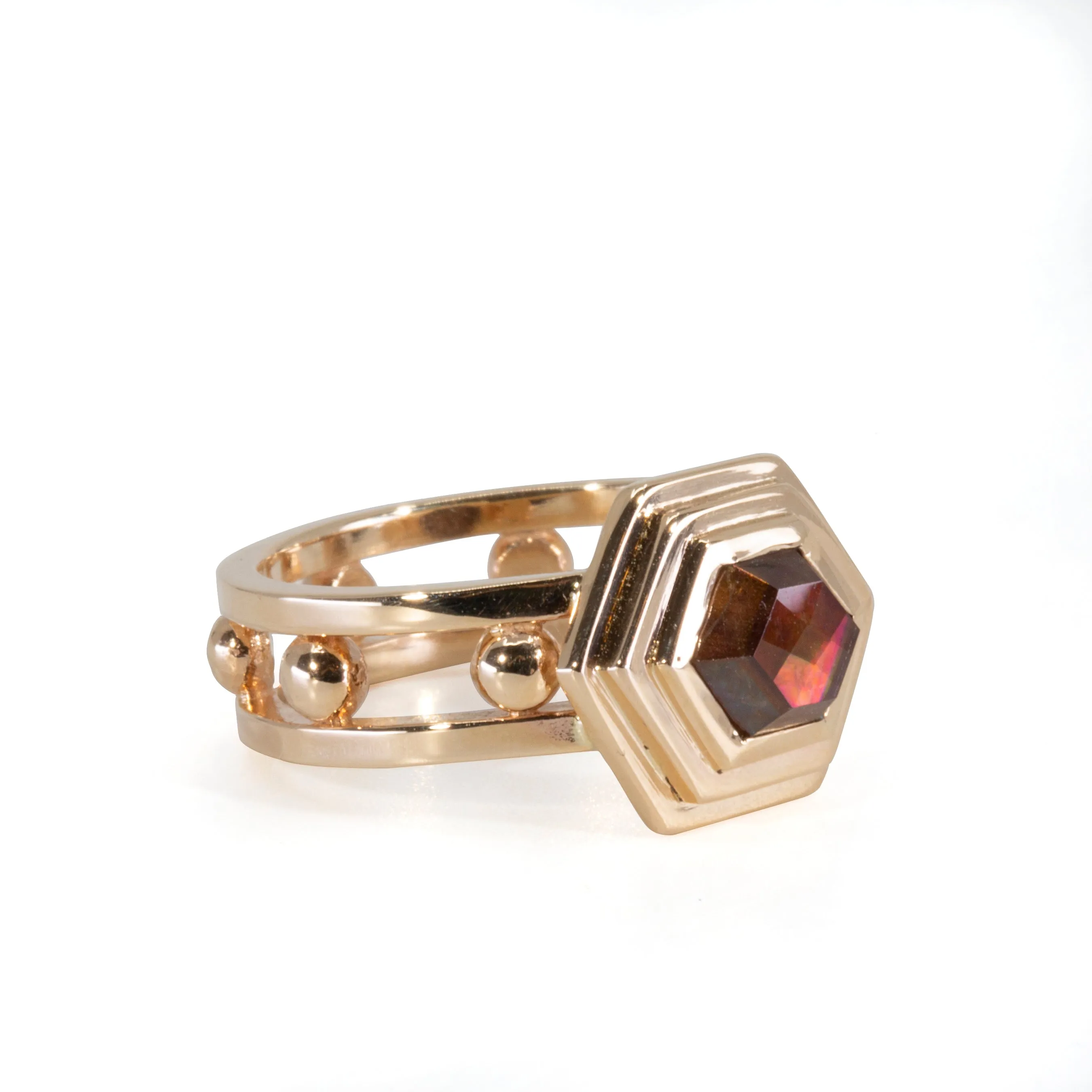 Garnet- Rainbow Andradite 1.6 carat Handcrafted 14k Gemstone Ring