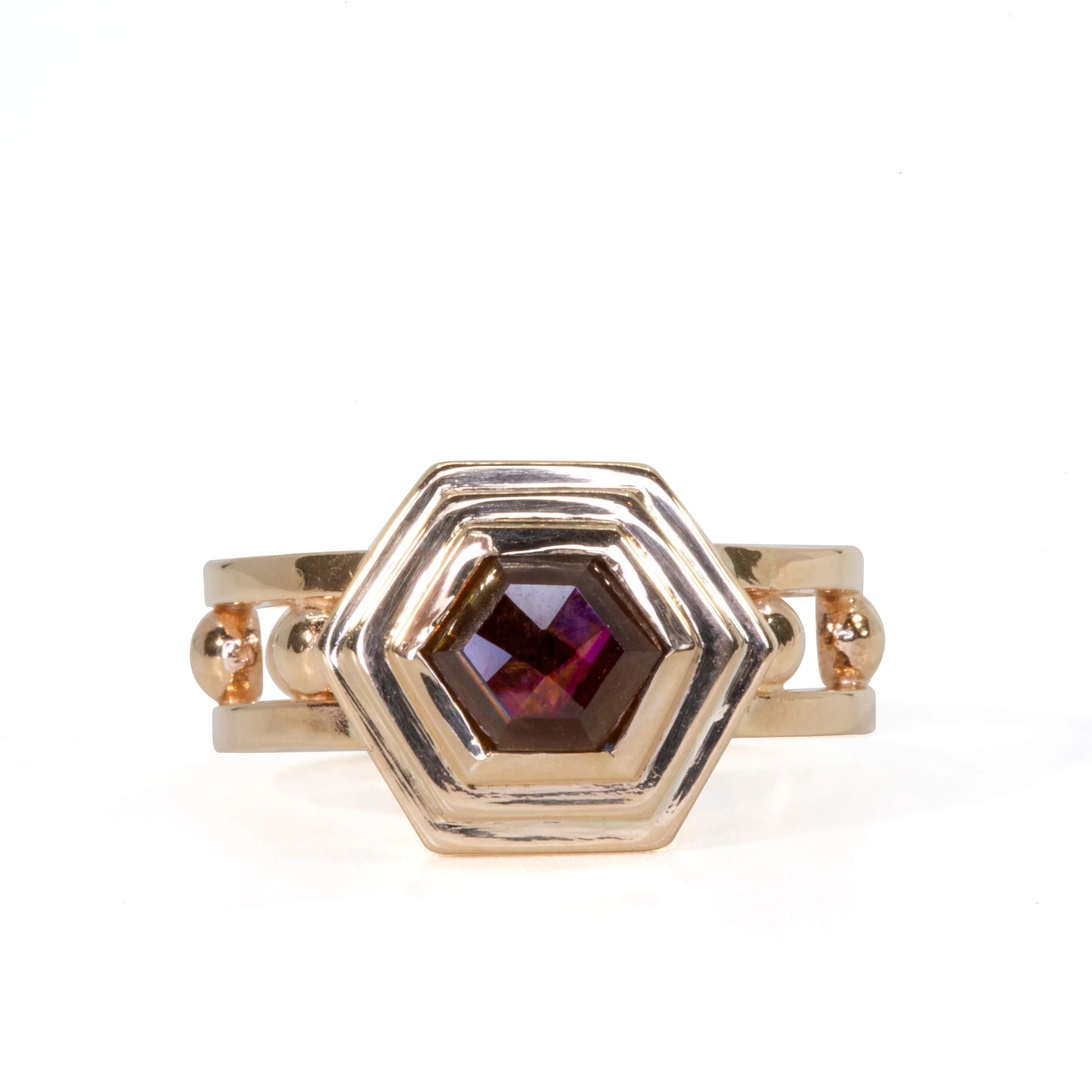 Garnet- Rainbow Andradite 1.6 carat Handcrafted 14k Gemstone Ring