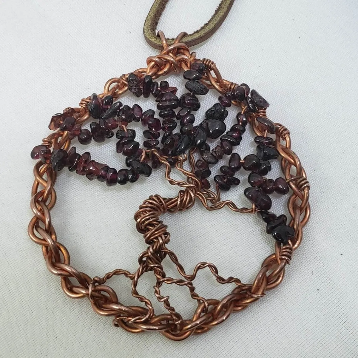 Garnet Tree of Life Suncatcher