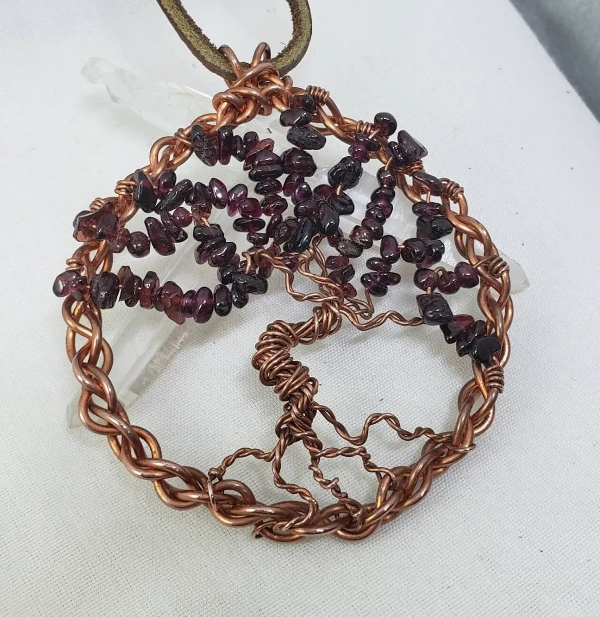 Garnet Tree of Life Suncatcher