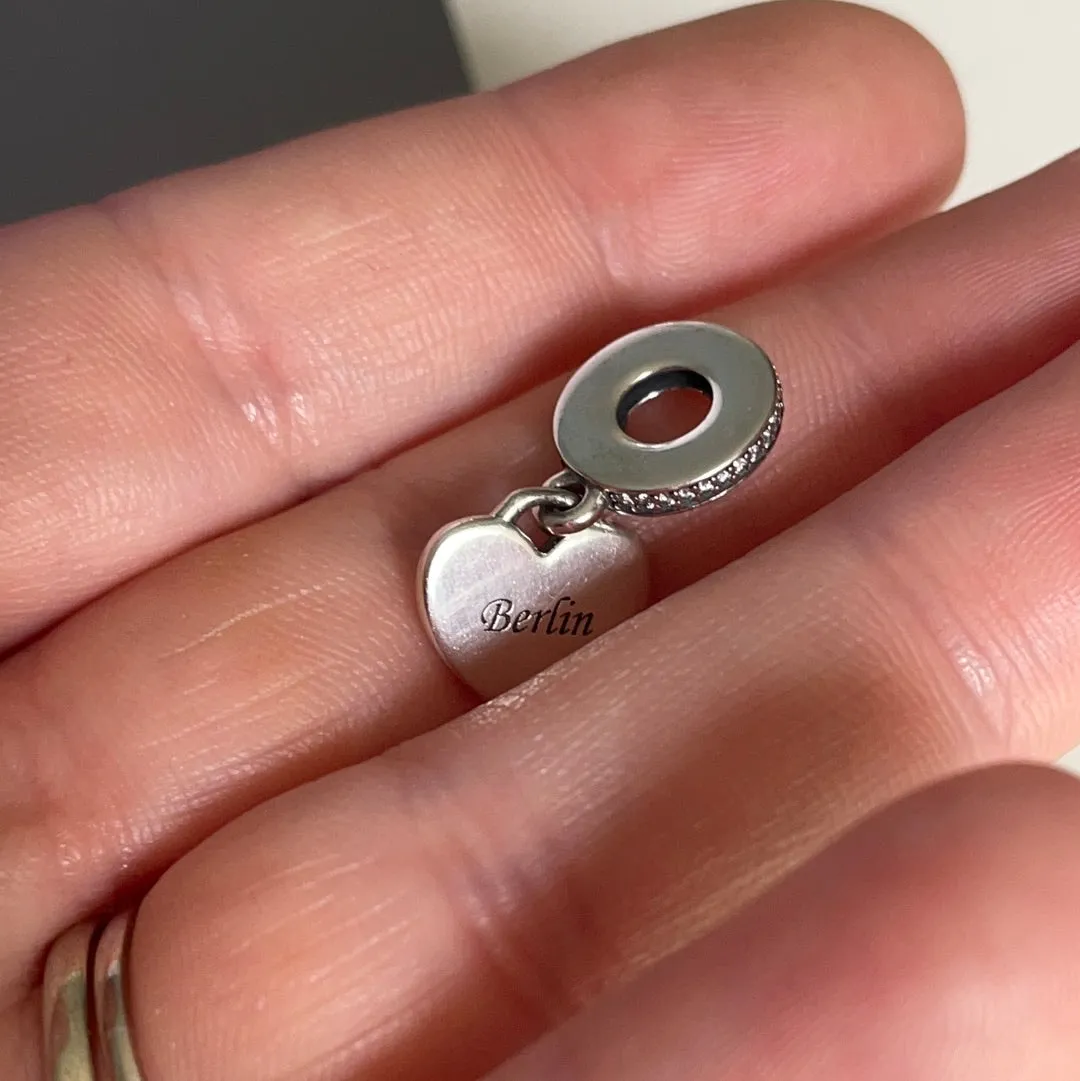Genuine Pandora Berlin Dangle Germany Heart Travel Charm
