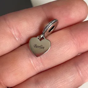 Genuine Pandora Berlin Dangle Germany Heart Travel Charm
