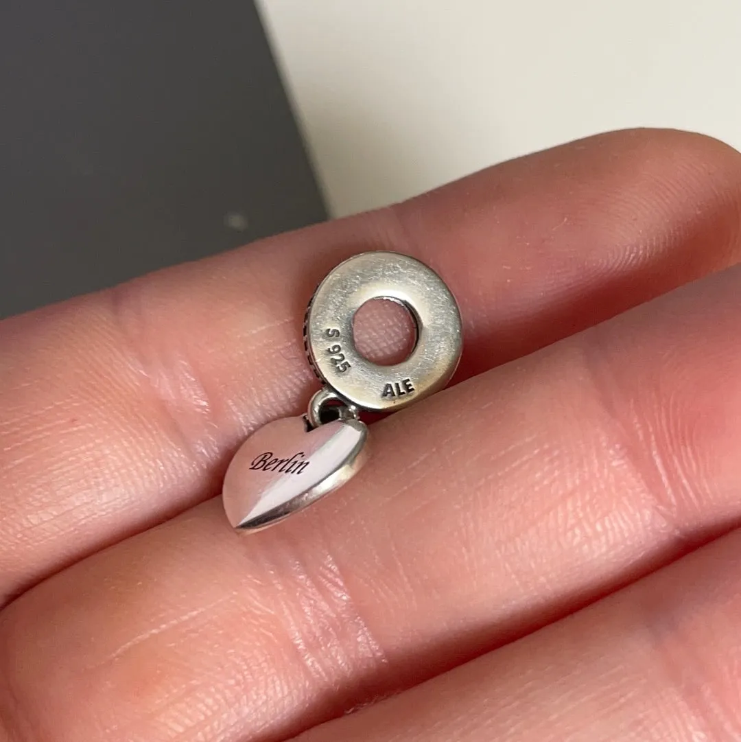 Genuine Pandora Berlin Dangle Germany Heart Travel Charm