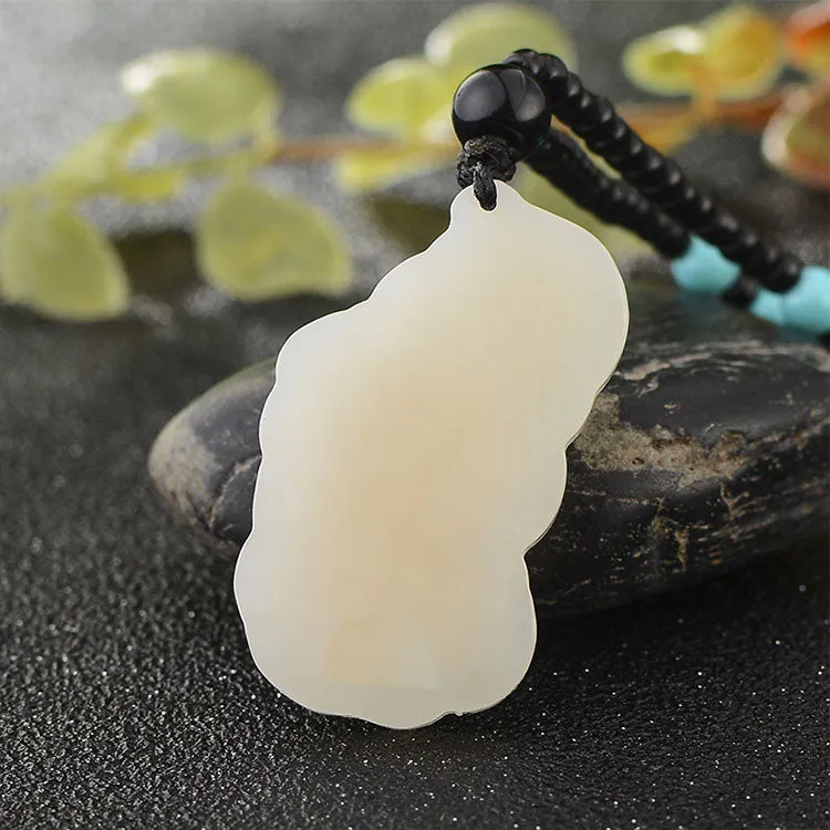 Golden Pixiu Hetian Jade Prosperity Necklace
