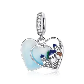 Greece Double Heart Dangle Charm