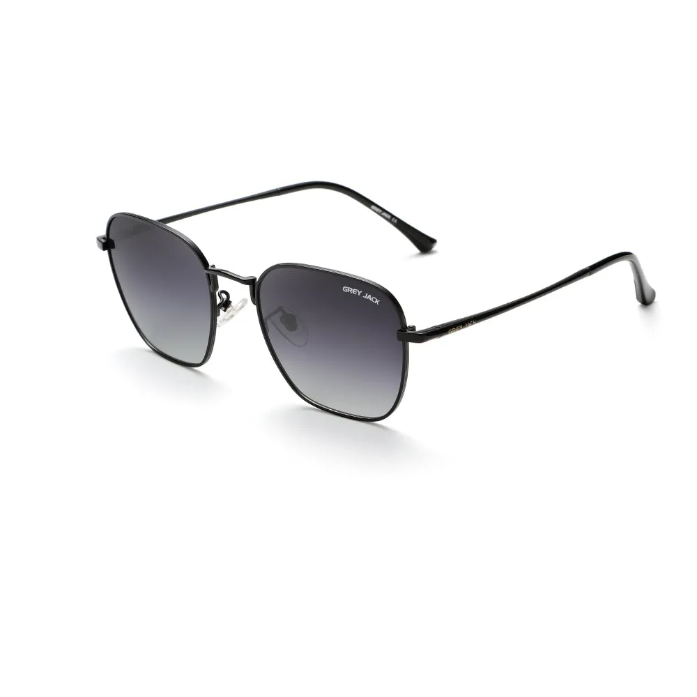 GREY JACK Polygon Polarized Minimalist Latest Stylish Sunglasses for Men Women 2366