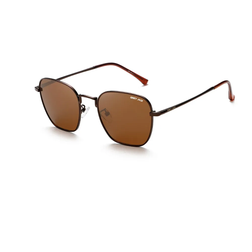 GREY JACK Polygon Polarized Minimalist Latest Stylish Sunglasses for Men Women 2366