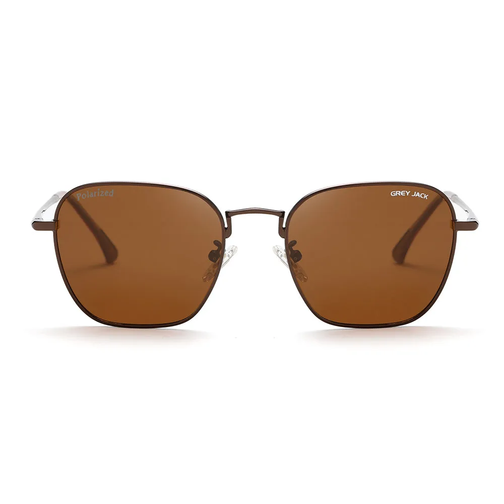 GREY JACK Polygon Polarized Minimalist Latest Stylish Sunglasses for Men Women 2366