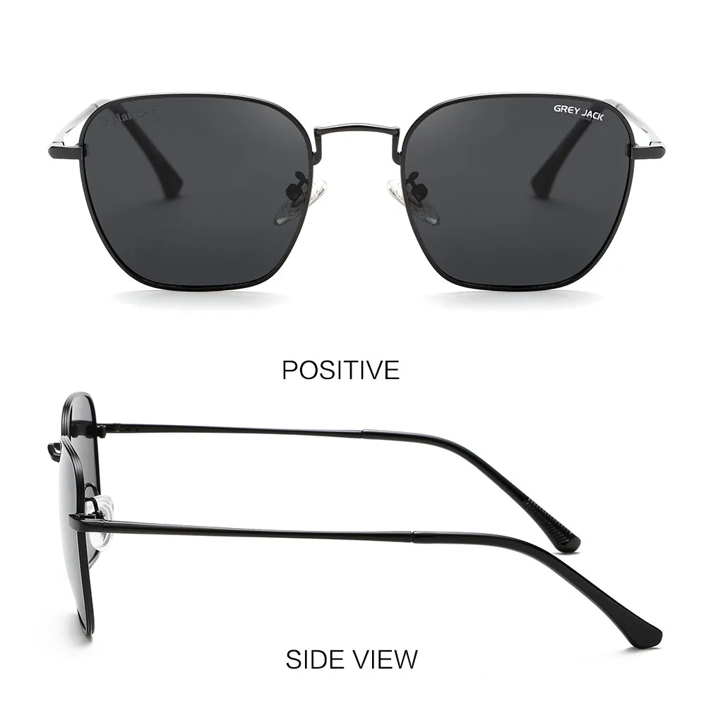 GREY JACK Polygon Polarized Minimalist Latest Stylish Sunglasses for Men Women 2366