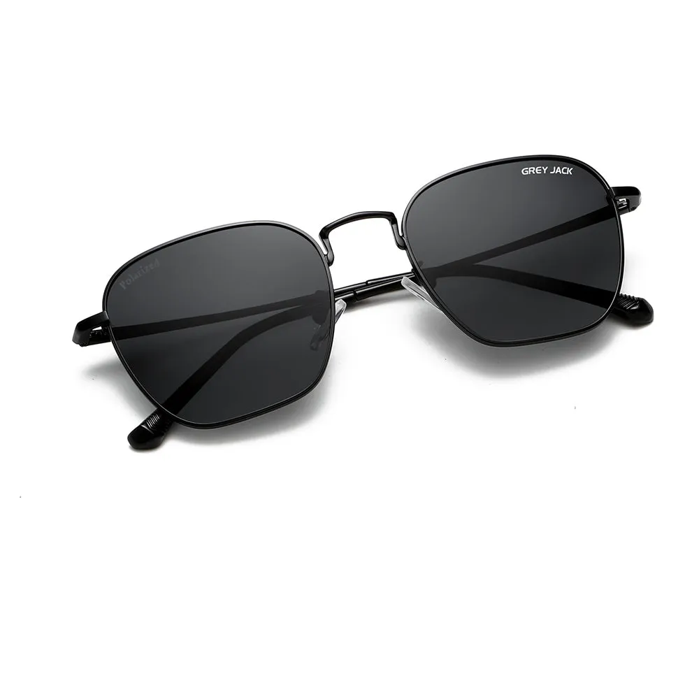 GREY JACK Polygon Polarized Minimalist Latest Stylish Sunglasses for Men Women 2366