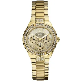 Guess Viva Gold Stainless Steel Gold Dial Quartz Watch for Ladies - W0111L2