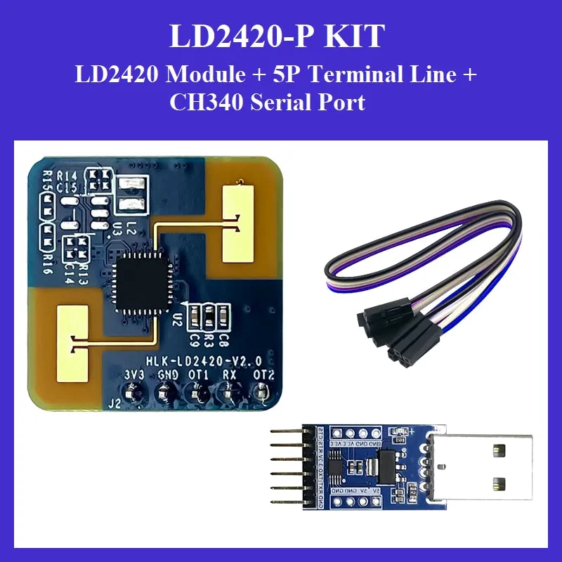 Hi-Link New HLK-LD2410 5V Mini High Sensitivity 24GHz Human Presence Status Sensor Radar Module Consumer Electronic