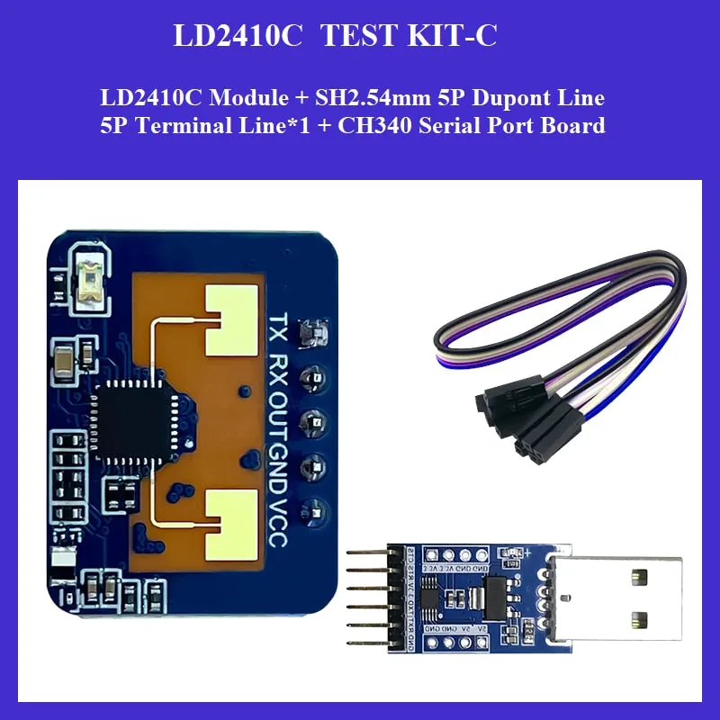Hi-Link New HLK-LD2410 5V Mini High Sensitivity 24GHz Human Presence Status Sensor Radar Module Consumer Electronic
