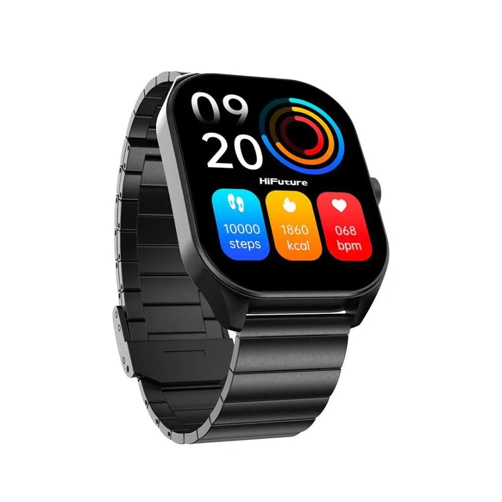 HiFuture FutureFit Apex Stainless Steel Smart Watch (2.04 Inch Display) - HSSW3