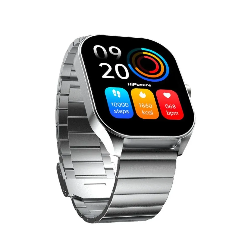 HiFuture FutureFit Apex Stainless Steel Smart Watch (2.04 Inch Display) - HSSW3