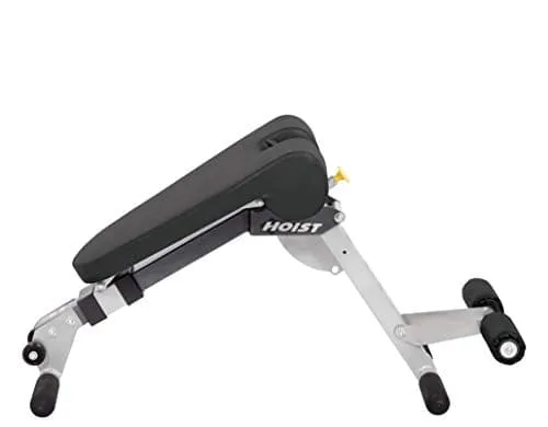 HOIST Fitness HF-4263 Dual Adjustable Ab/Back Hyper Roman Chair Exercise Bench - Platinum