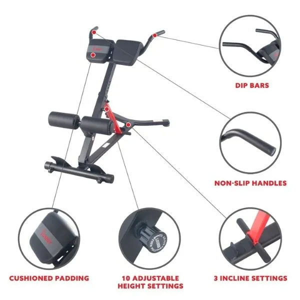 Hyperextension Roman Chair With Dip Station