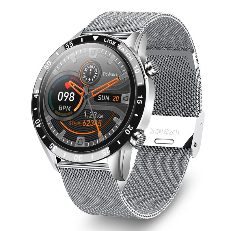 IP68 Waterproof Sports Fitness Tracker Clock Activity Heart Rate Blood Pressure Watch Men