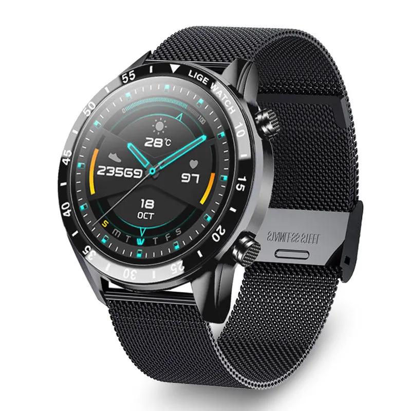 IP68 Waterproof Sports Fitness Tracker Clock Activity Heart Rate Blood Pressure Watch Men