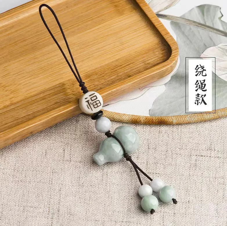 Jade Calabash Phone Chain-Fengshui Protecion