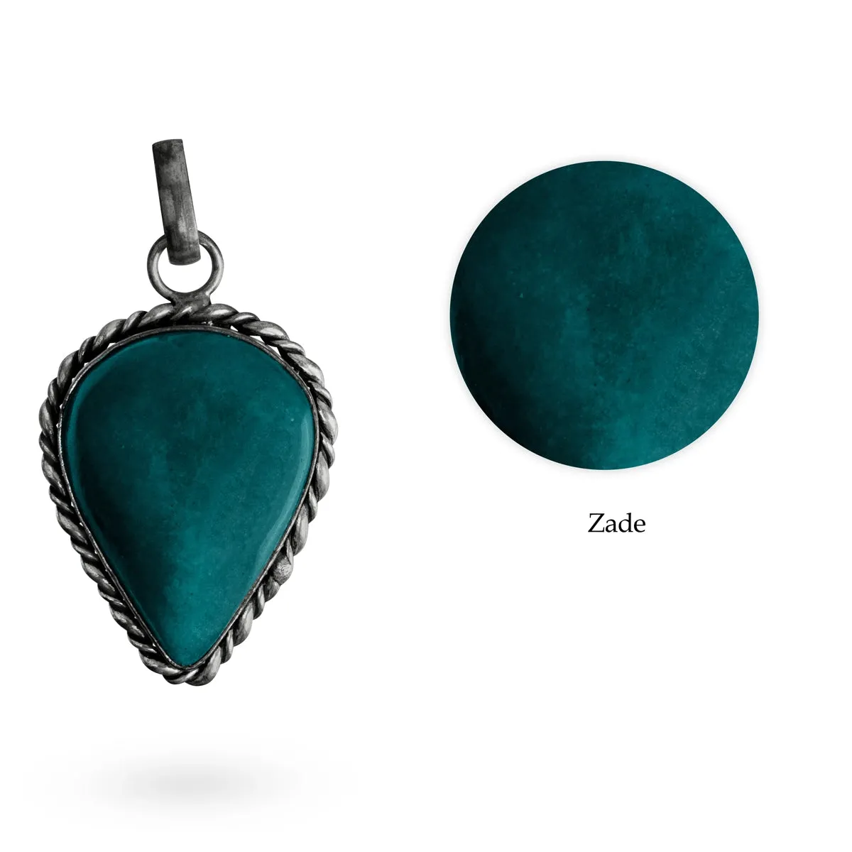 Jade Locket - 2 x 1.5 Inches | Jade Pendant/ Jade Stone Dollar for Men & Women