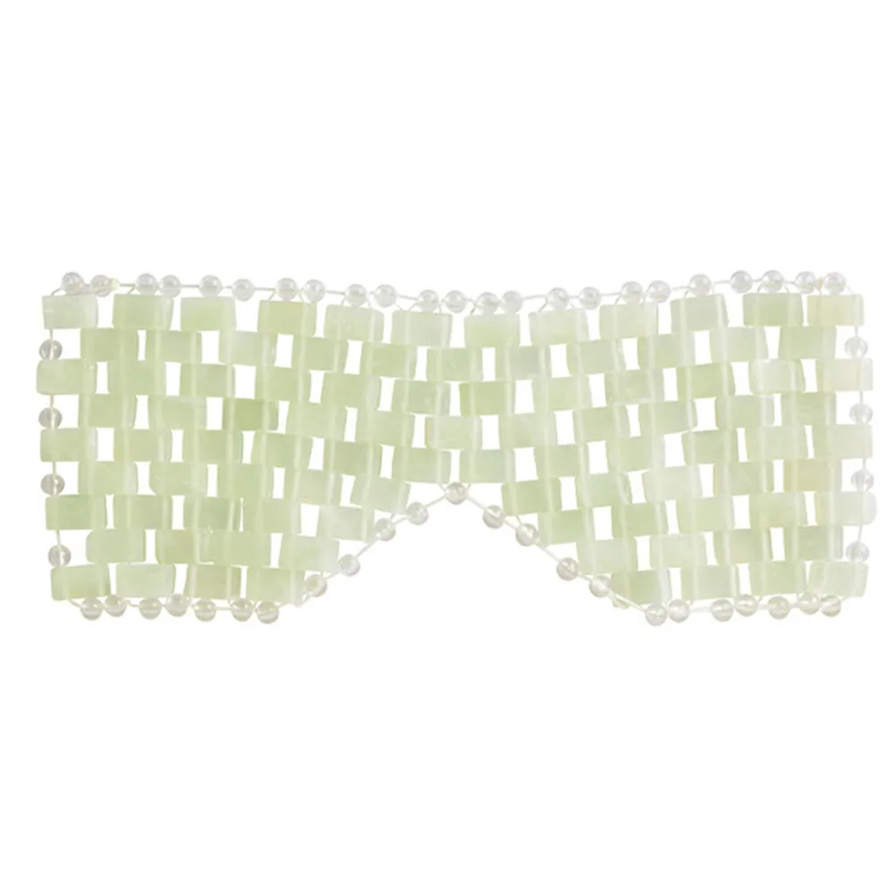 JadeGlow Eye Mask: Reusable 100% Natural Green Stone for Hot & Cold Anti-Aging Therapy