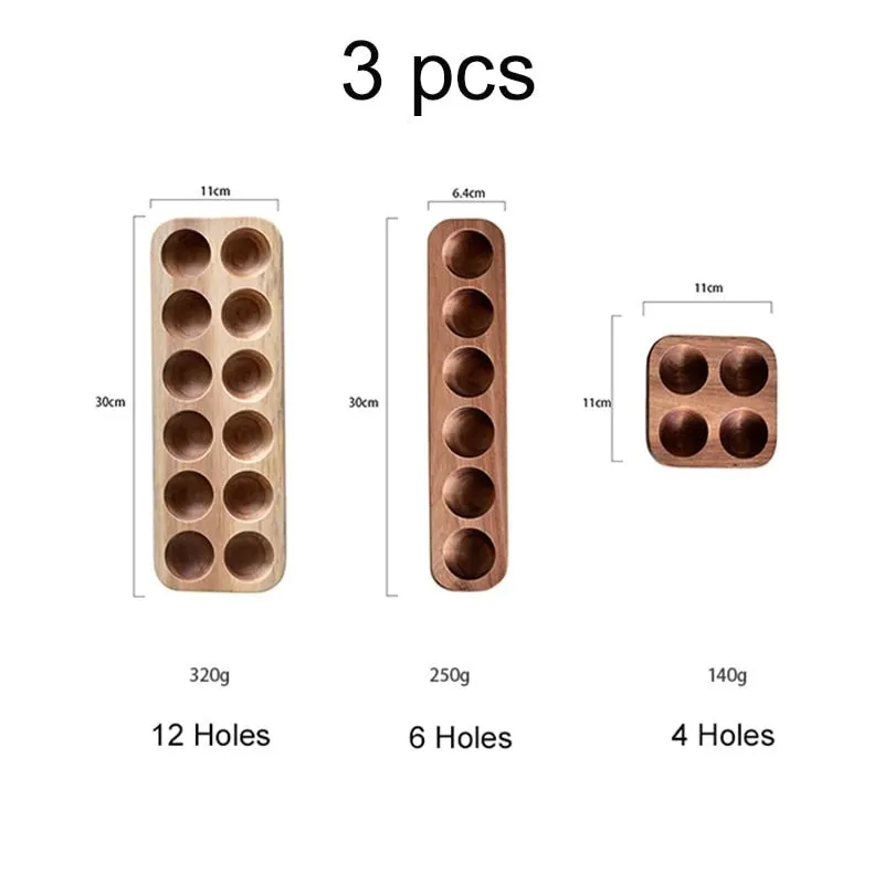 Japanese style Wooden Double Row Egg Storage Box Home Organizer Rack Eggs Refrigerator Holder Kitchen Fresh Keeping Accessories
