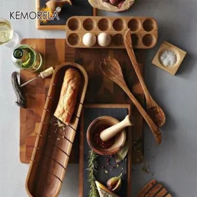 Japanese style Wooden Double Row Egg Storage Box Home Organizer Rack Eggs Refrigerator Holder Kitchen Fresh Keeping Accessories