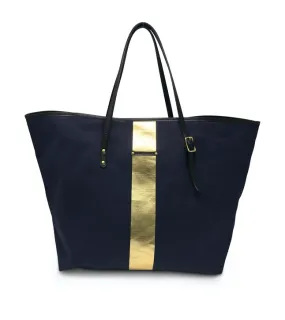 Kempton & Co. Navy/Gold Tote