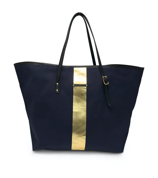 Kempton & Co. Navy/Gold Tote