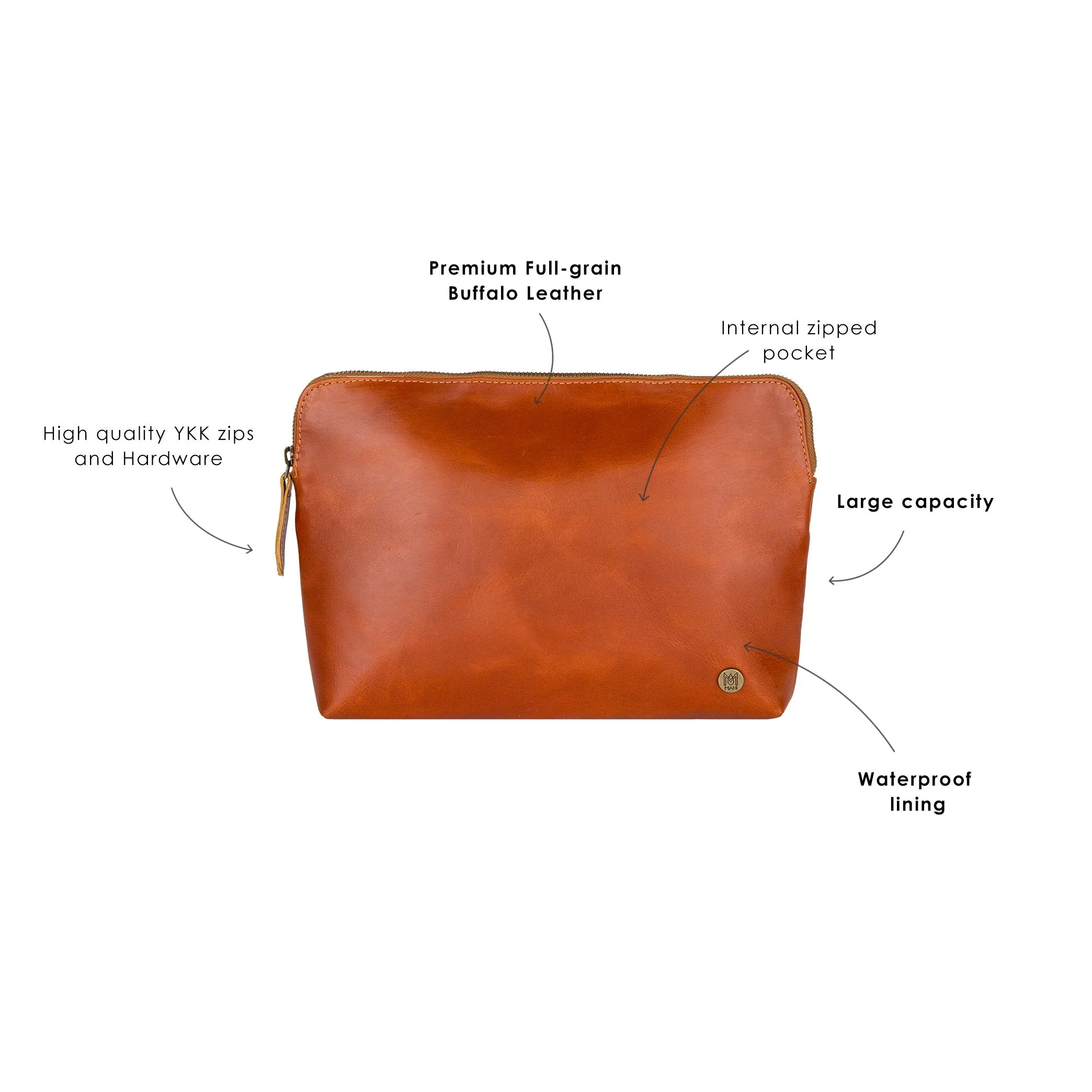 Large Classic Cosmetic Case (Tan)
