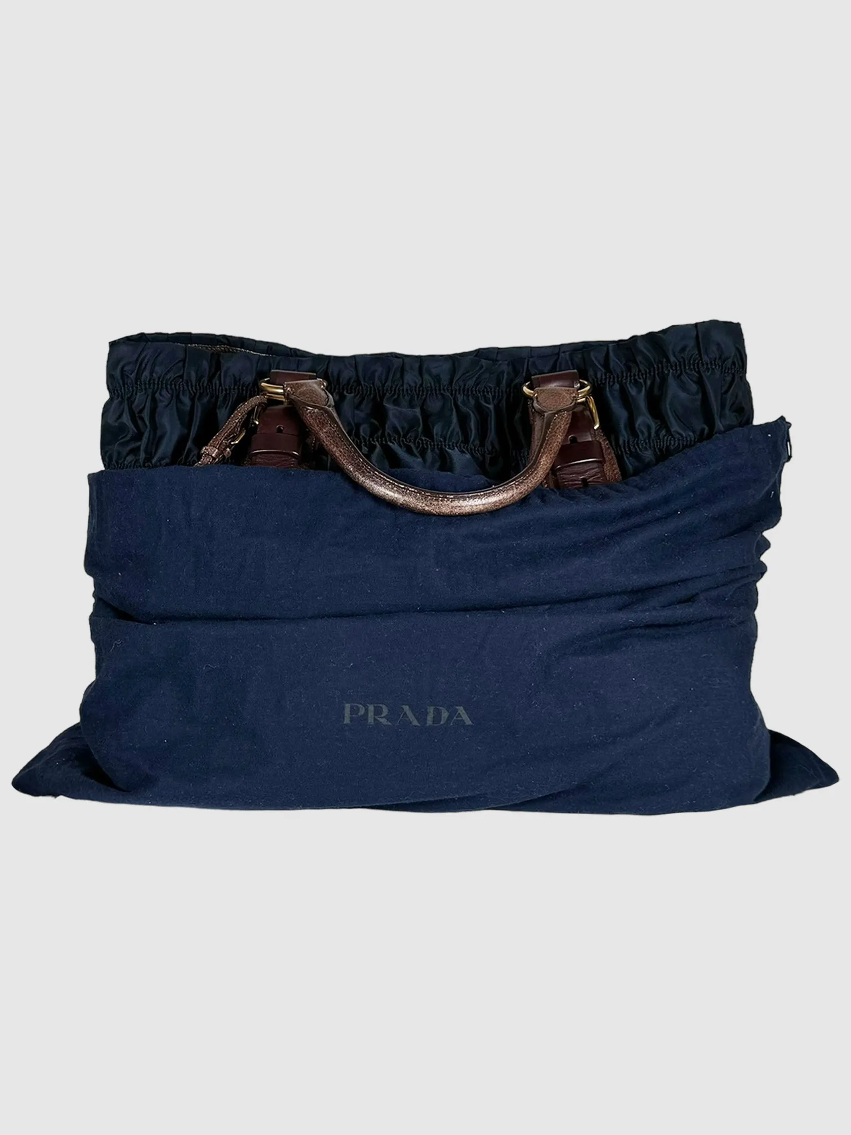 Large Tessuto Gaufre Tote Bag