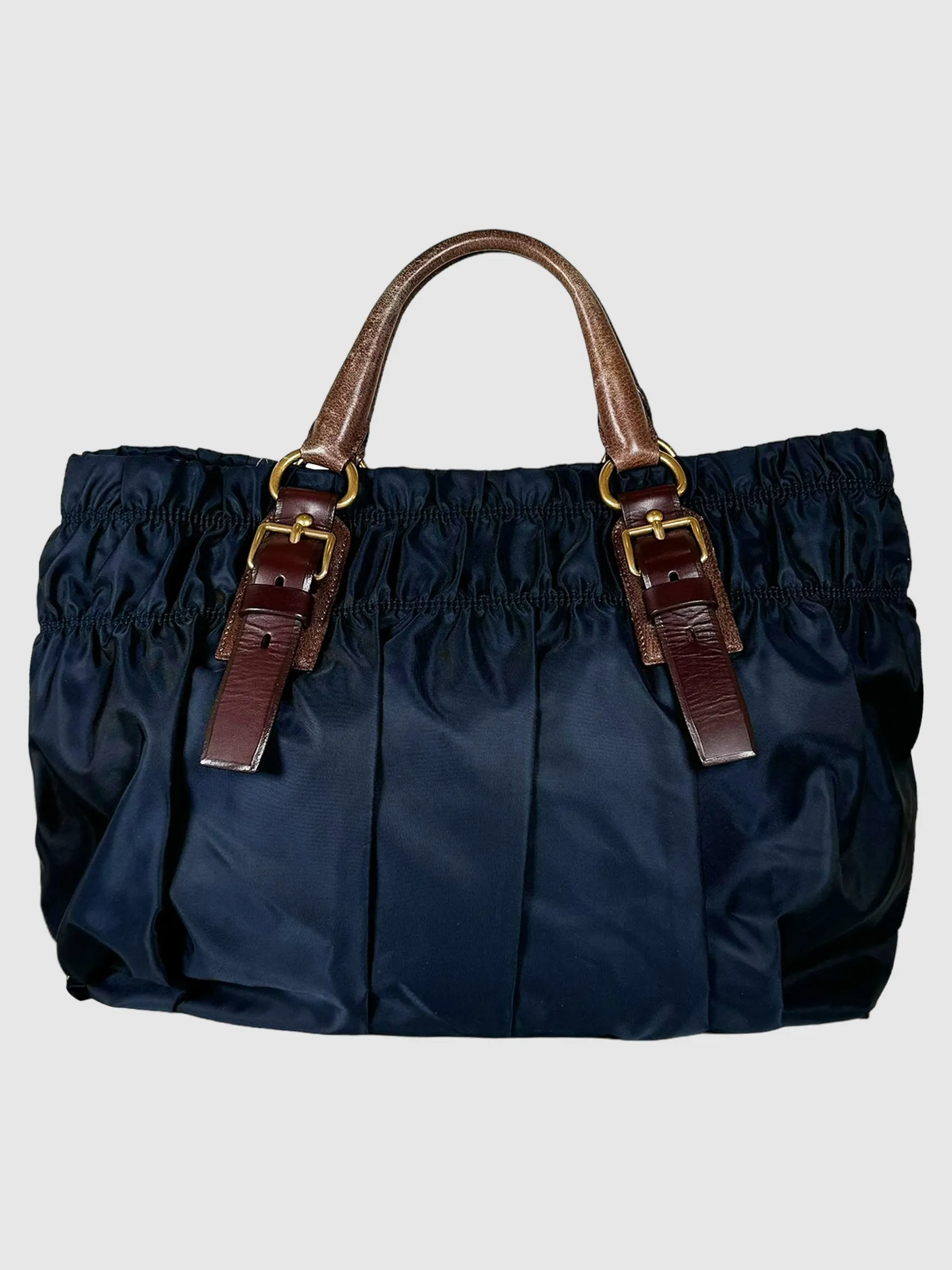 Large Tessuto Gaufre Tote Bag