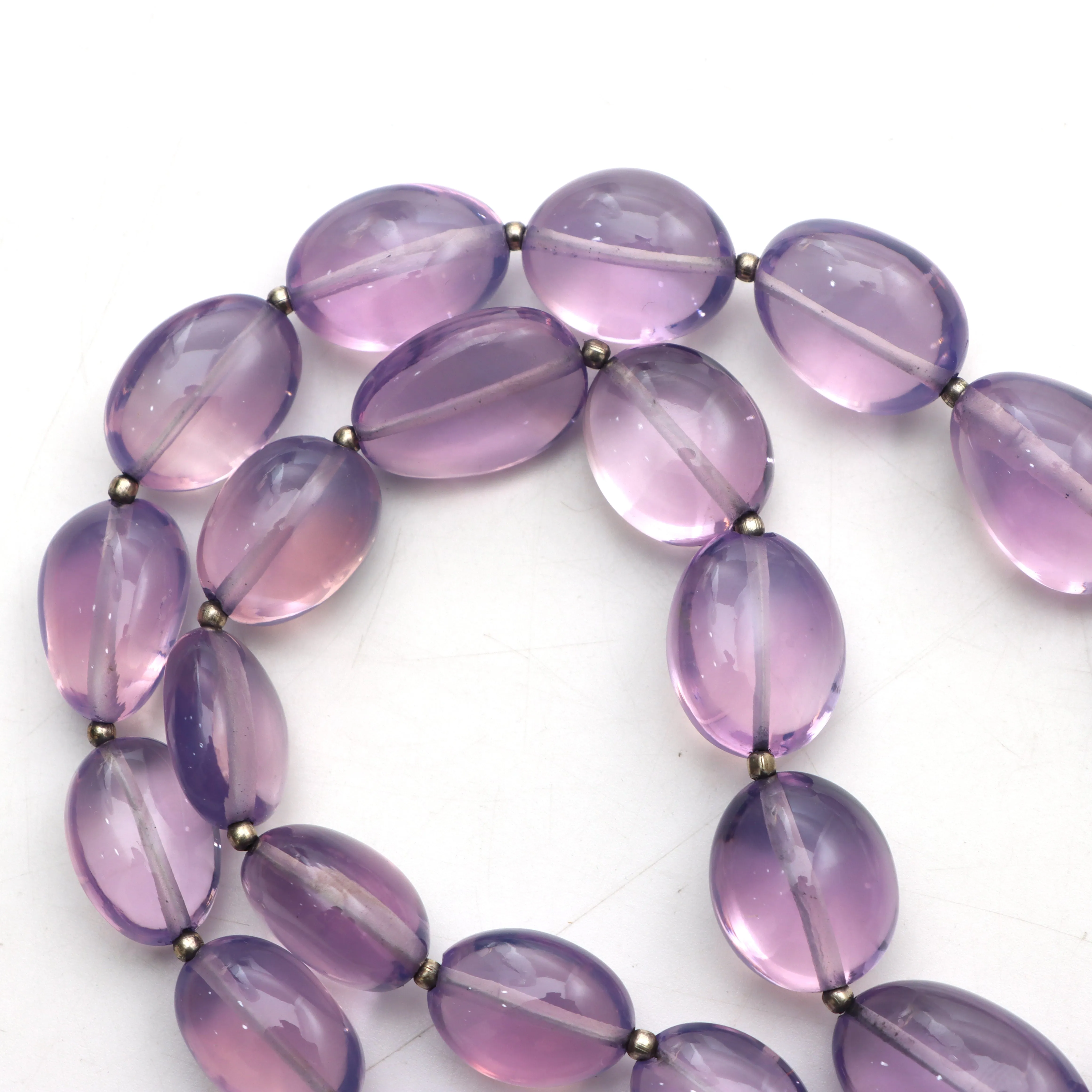 Lavender quartz smooth tumble beads, 10.5x14 mm to 16.5x21 mm, Plain Quartz beads, Tumble shape quartz, 21 inches strand, Price per strand