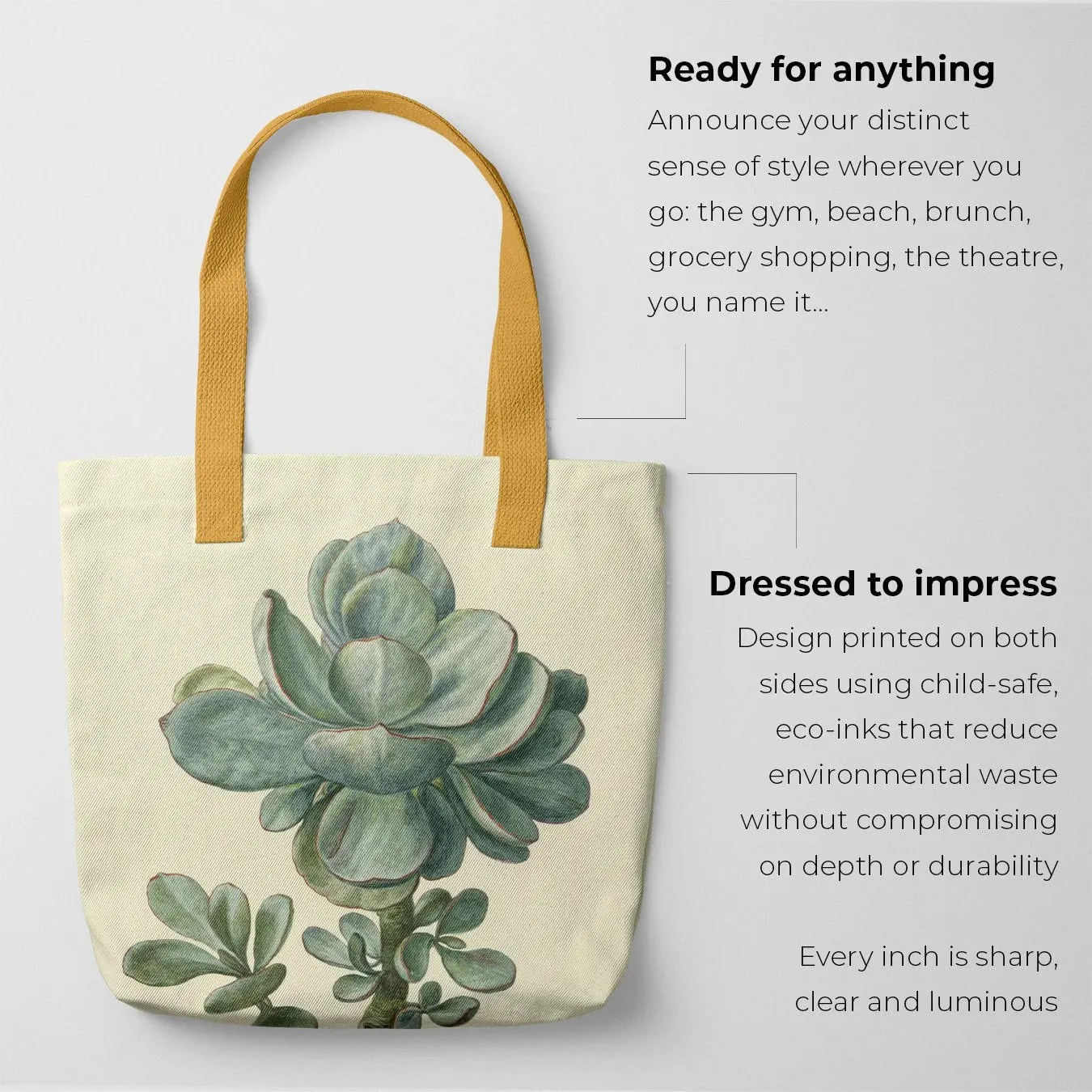 Little Green Man - New Dawn Succulent Tote Bag