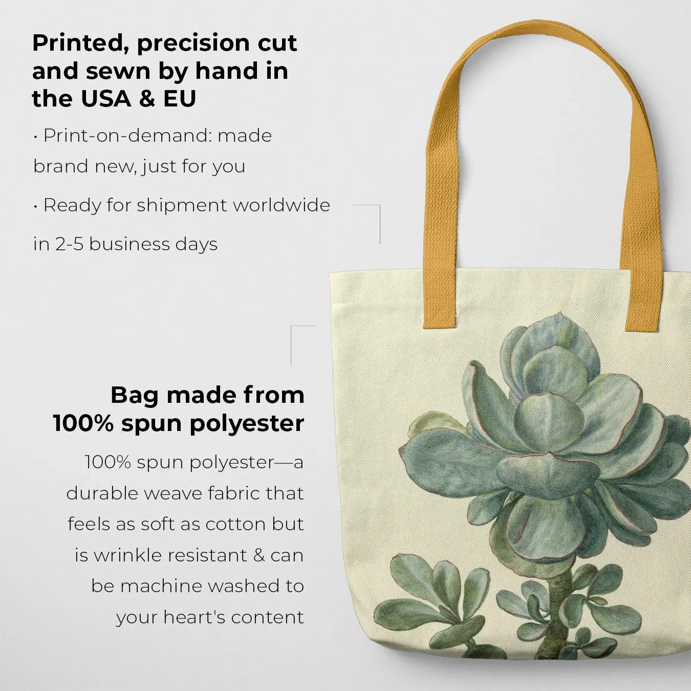 Little Green Man - New Dawn Succulent Tote Bag