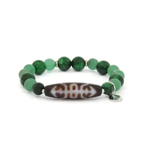 Longevity Dzi with Aventurine and Jade for Health