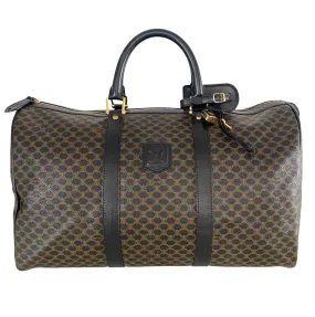 Macadam Triomphe Black Canvas Boston Travel Bag